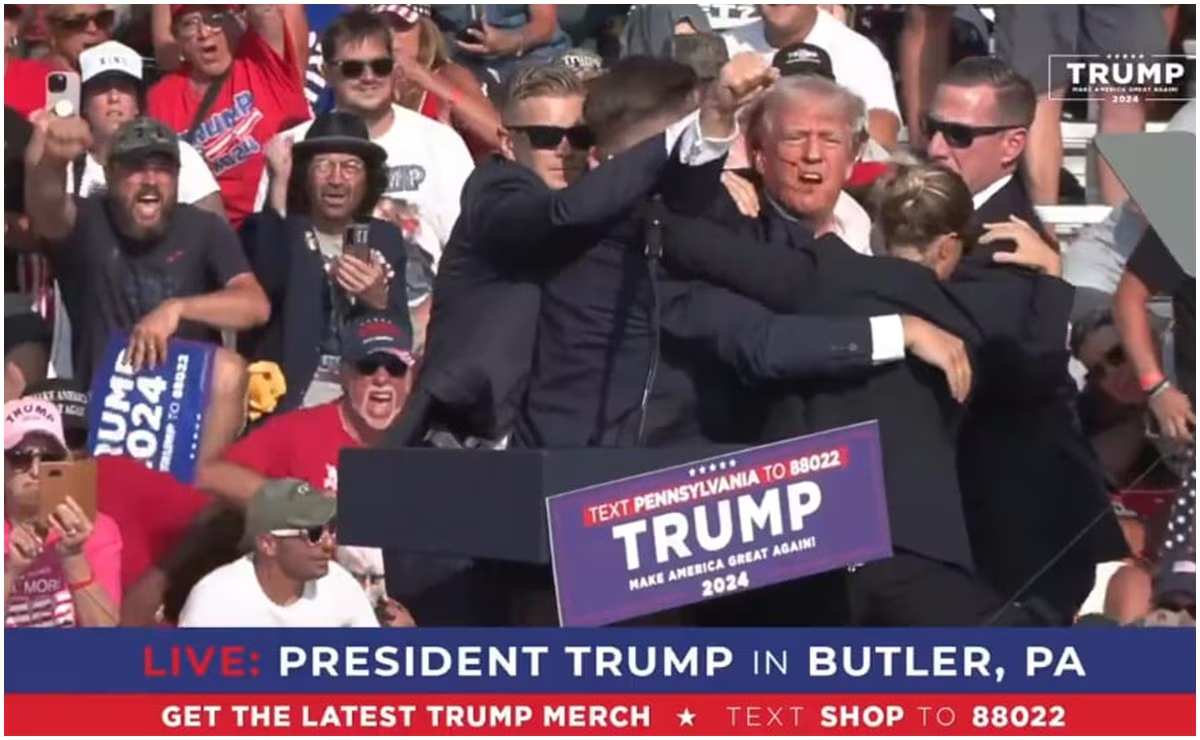 Donald Trump resulta herido tras caer durante un mitin en Pensilvania