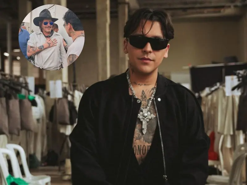 Johnny Depp y Christian Nodal posan juntos y redes aseveran son «padre e hijo»