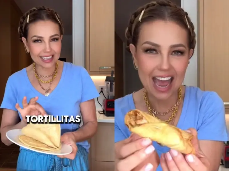 Thalía enseña a sus seguidores a preparar «flautas dietéticas»