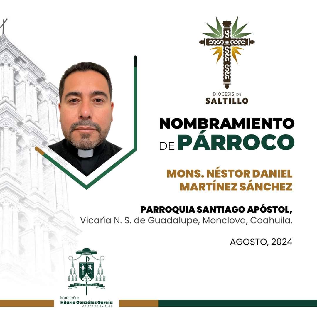 Asignan a Padre Néstor a la parroquia Santiago
