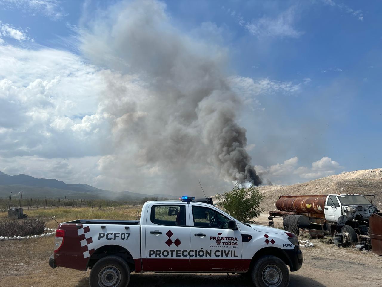 Sin daños en salud por incendio en el relleno
