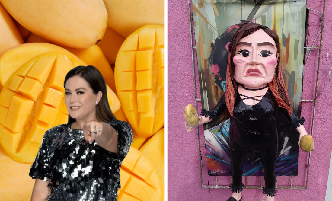 ¡Con todo y su mango! Crean piñata de Mariana Echeverría tras su eliminación