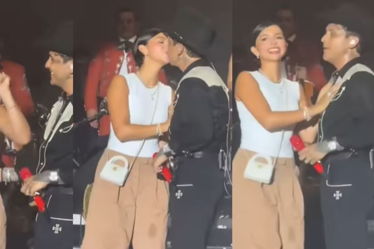 Ángela Aguilar acompaña a su esposo, Christian Nodal, durante un concierto en Mazatlán