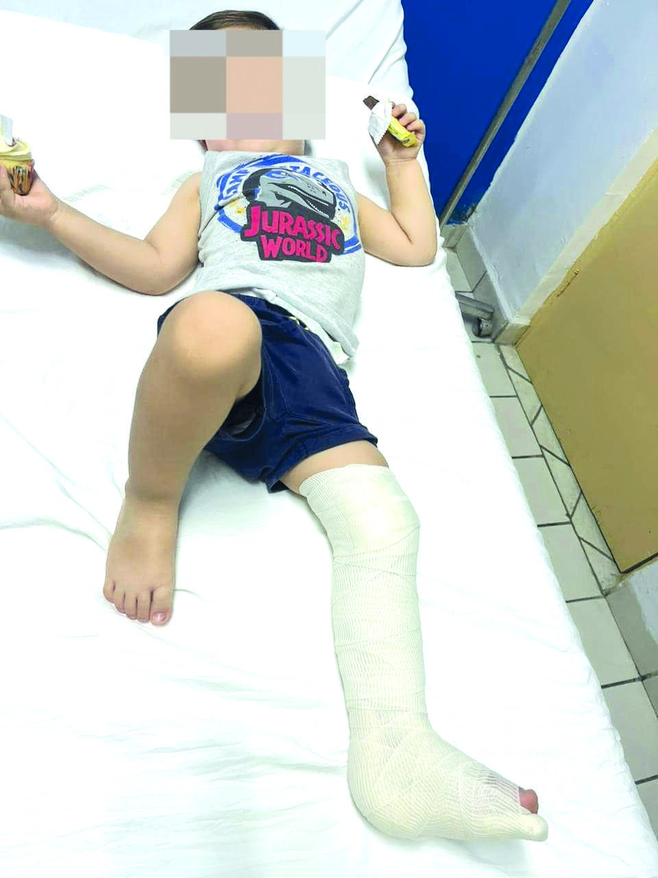 Sufre niño fisura en una guardería