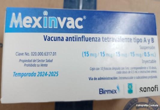 Llegan 4 mil 600 dosis de la vacuna antiinfluenza