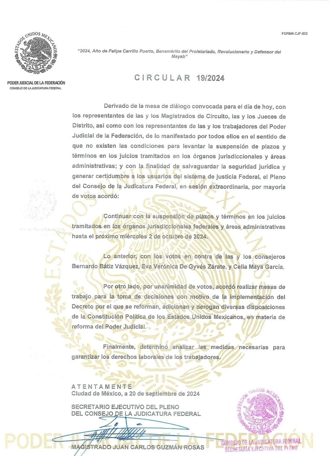MANTENDRÁ JUZGADO FEDERAL PARO LABORAL