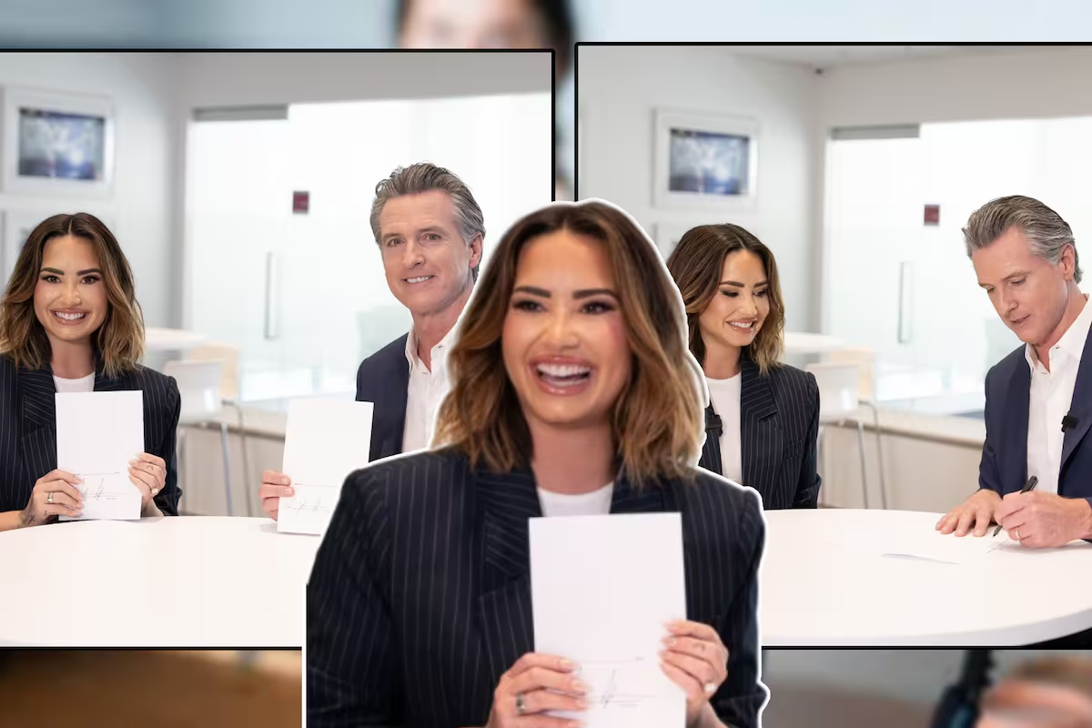 Demi Lovato y gobernador de California impulsan leyes para influencers jóvenes