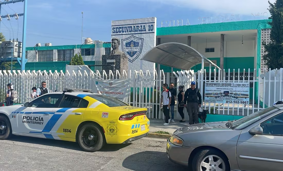 Suspenden clases en secundaria de Monterrey ante amenaza de balacera contra estudiantes