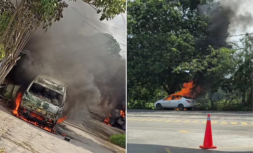Arde Tabasco: reportan quema de vehículos y negocios en Villahermosa; autoridades refuerzan operativos para localizar a responsables
