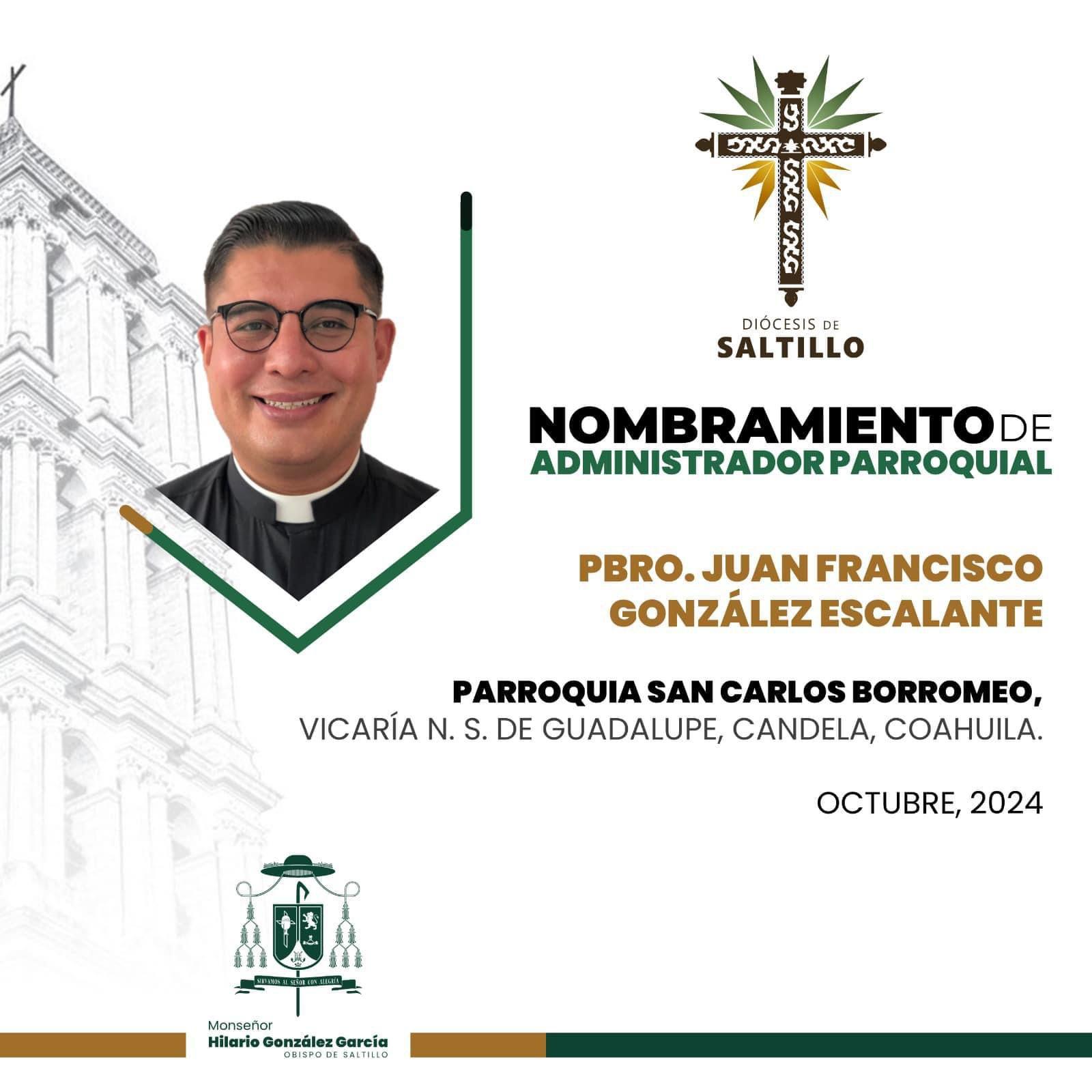 Designan nuevo titular a la iglesia de Candela