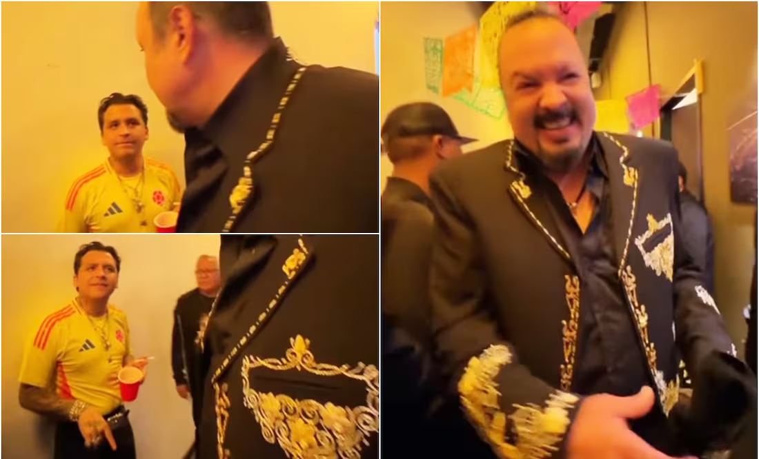Pepe Aguilar bromea con Nodal y muestran buena convivencia familiar
