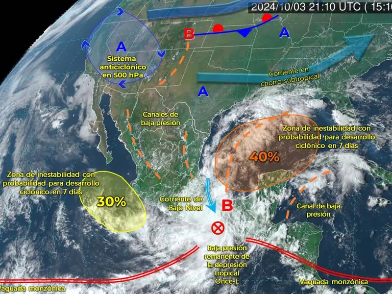 Clima México hoy 5 de octubre de 2024 prevé lluvia en casi todo el país