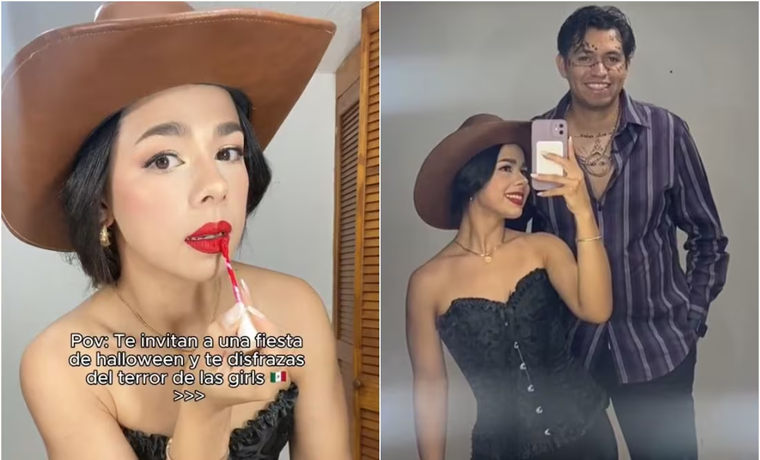 Disfraz de Ángela Aguilar se vuelve tendencia en redes gracias a tiktoker que imita su look