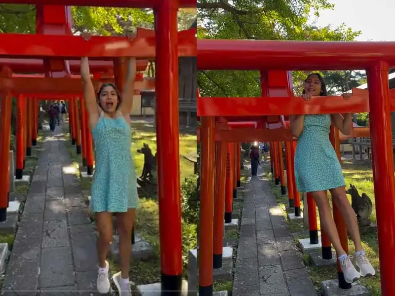 Influencer indigna a Japón tras usar símbolo sagrado para hacer ejercicio