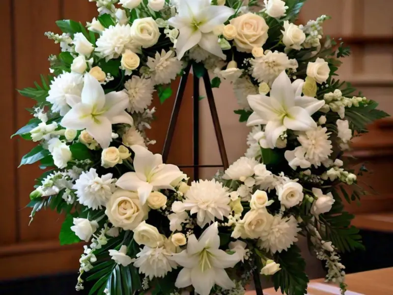 ¿Qué significan las coronas de flores para muertos en funerales?