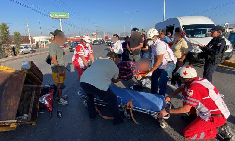 Grave motociclista de 75, tras choque