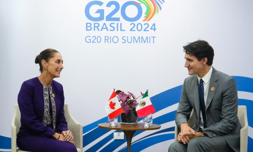 Trudeau rechaza sacar a México del T-MEC: Sheinbaum