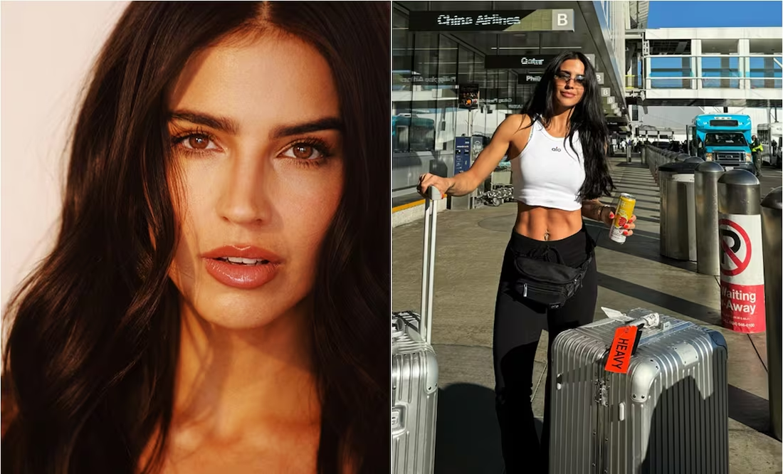 Critican a Bárbara de Regil por hacer ejercicio arriba del avión; asegura que trataba de evitar una trombosis