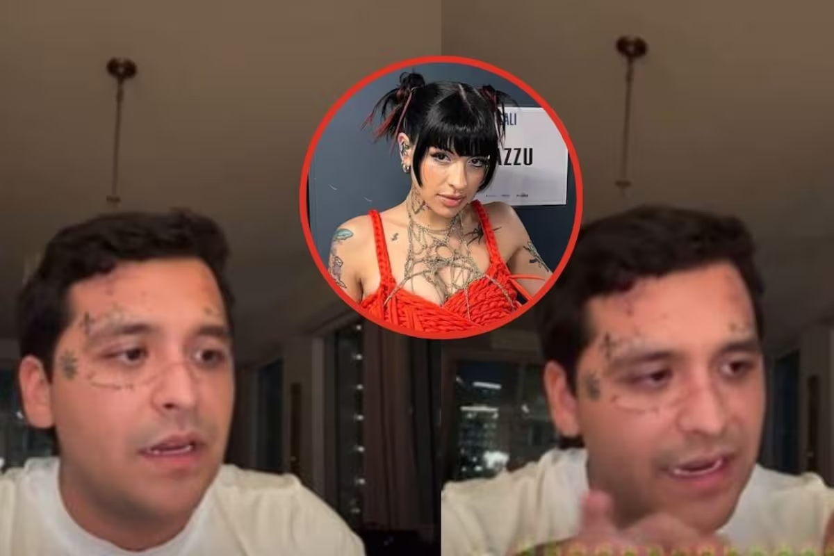 Christian Nodal confunde el nombre de su esposa en plena transmisión en vivo
