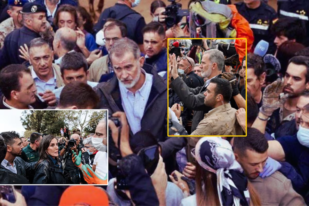 Lanzan lodo e insultos a los reyes de España, Felipe VI y Letizia, durante su visita a zonas inundadas en Valencia