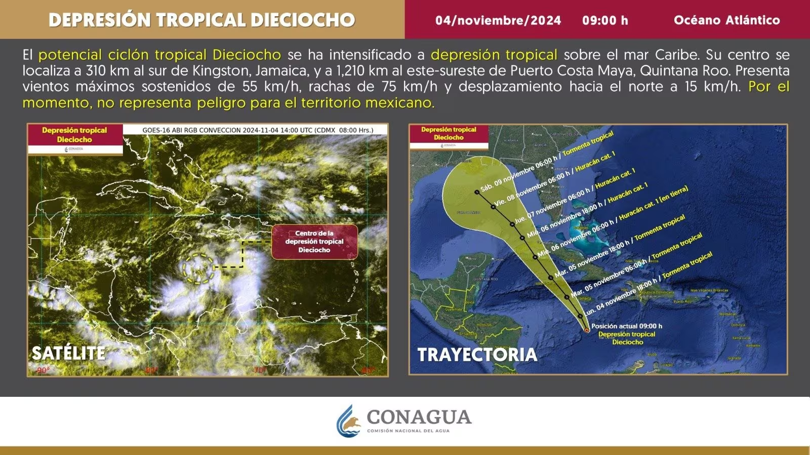 Tormenta tropical ‘Raphael’: ¿Cuándo ‘rozará’ a México y se convertirá en huracán?