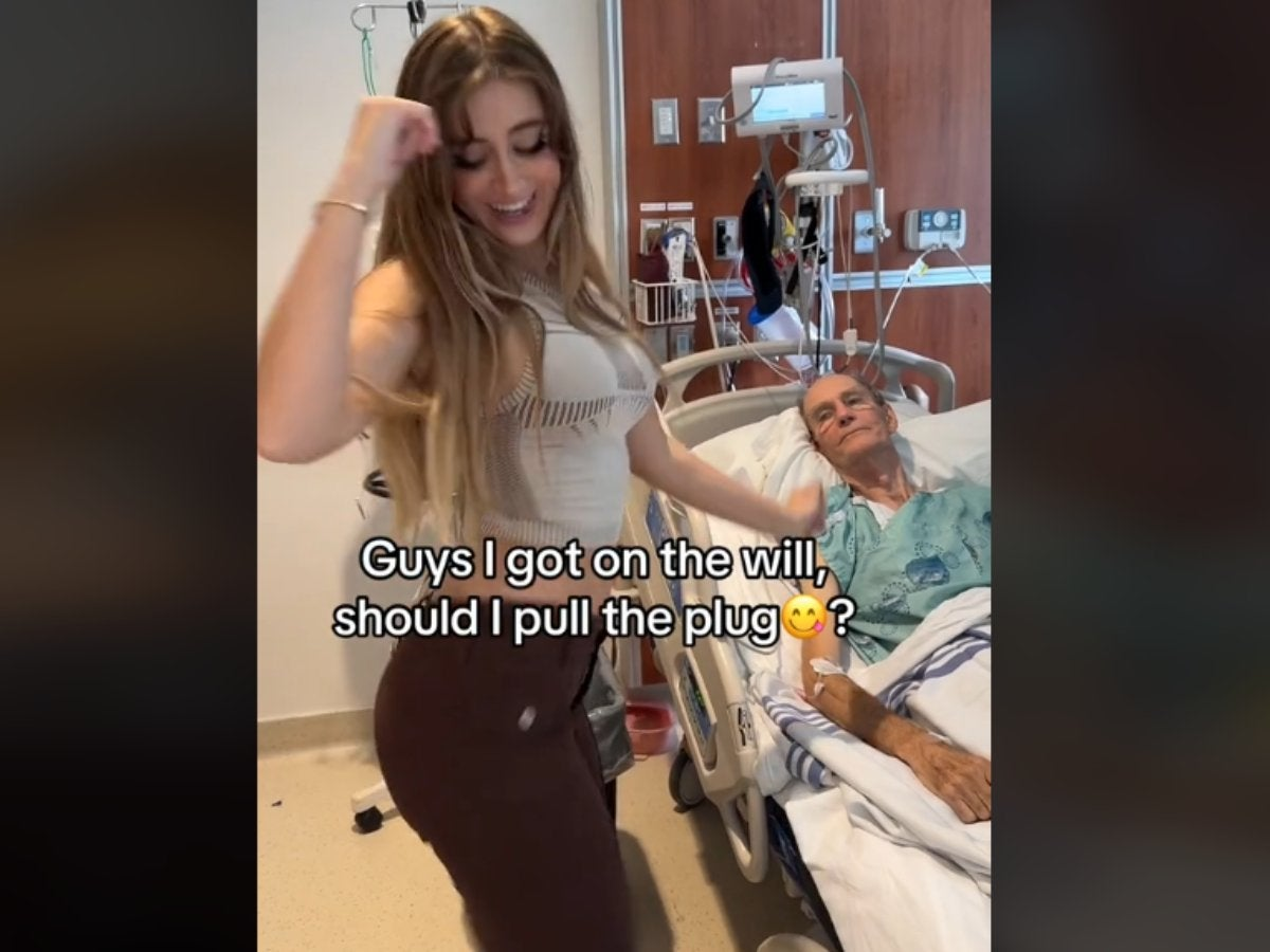 Tiktoker baila mientras novio de 85 años está hospitalizado; causa controversia