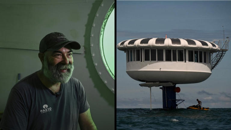 Hombre decide vivir a once metros bajo el mar para aislarse del ruido y además ganar un récord Guinness