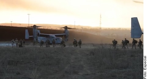 Llegan marines de EU a frontera con México