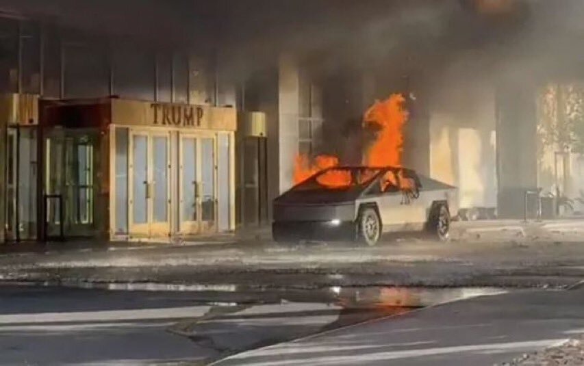 Tragedia en Las Vegas: Explota camioneta Cybertruck de Tesla frente a un hotel de Donald Trump
