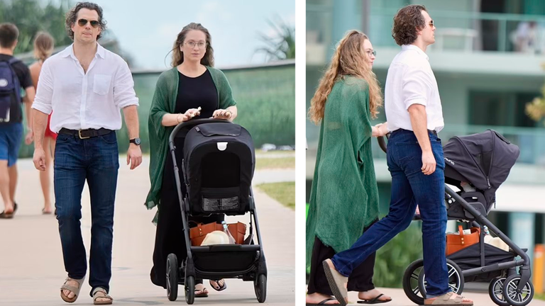 ¡Henry Cavill ya es papá! Así se ve el actor paseando con su recién nacido y Natalie Viscuso