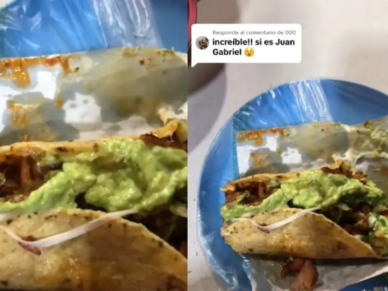 Mujer asegura que figura de Juan Gabriel se le apareció en la envoltura de sus tacos