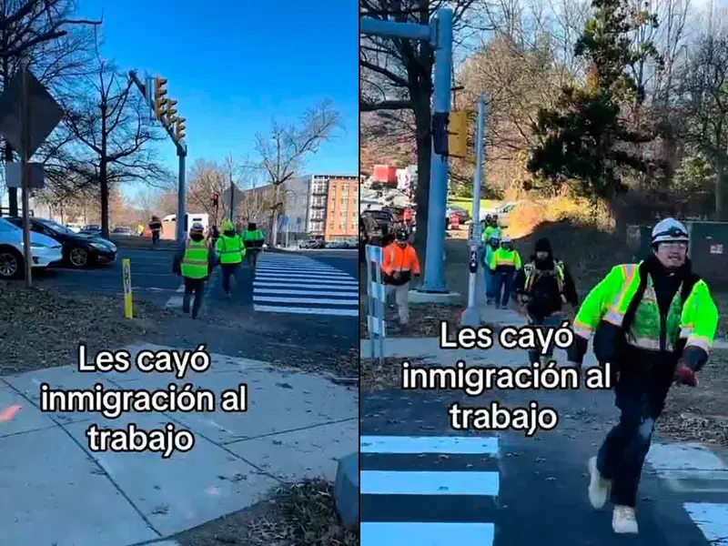 Trabajadores indocumentados de la construcción huyen tras ser sorprendidos por migración