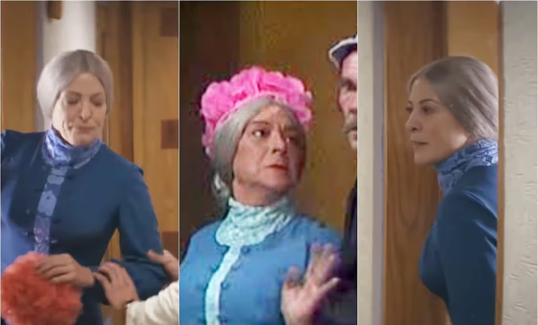 Sorprende el parecido de Andrea Noli con Angelines Fernández, al interpretar a «doña Clotilde»