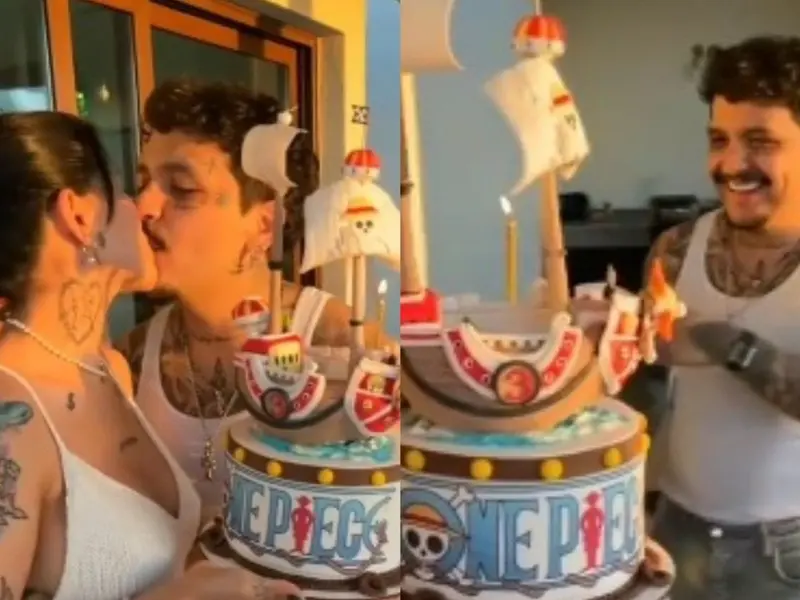 Así fue como Nodal celebró su cumpleaños con Cazzu meses antes de casarse con Ángela Aguilar