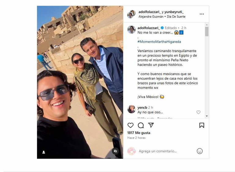 Captan a Peña Nieto en Egipto; asiste al Templo de Karnak