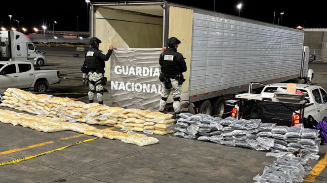 Guardia Nacional decomisa más de media tonelada de metanfetamina y cocaína en Tijuana; hay un detenido