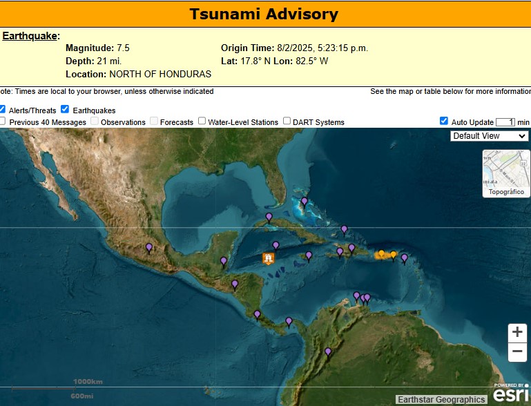 Terremoto de magnitud 7.6 en el Caribe; lanzan alerta de tsunami