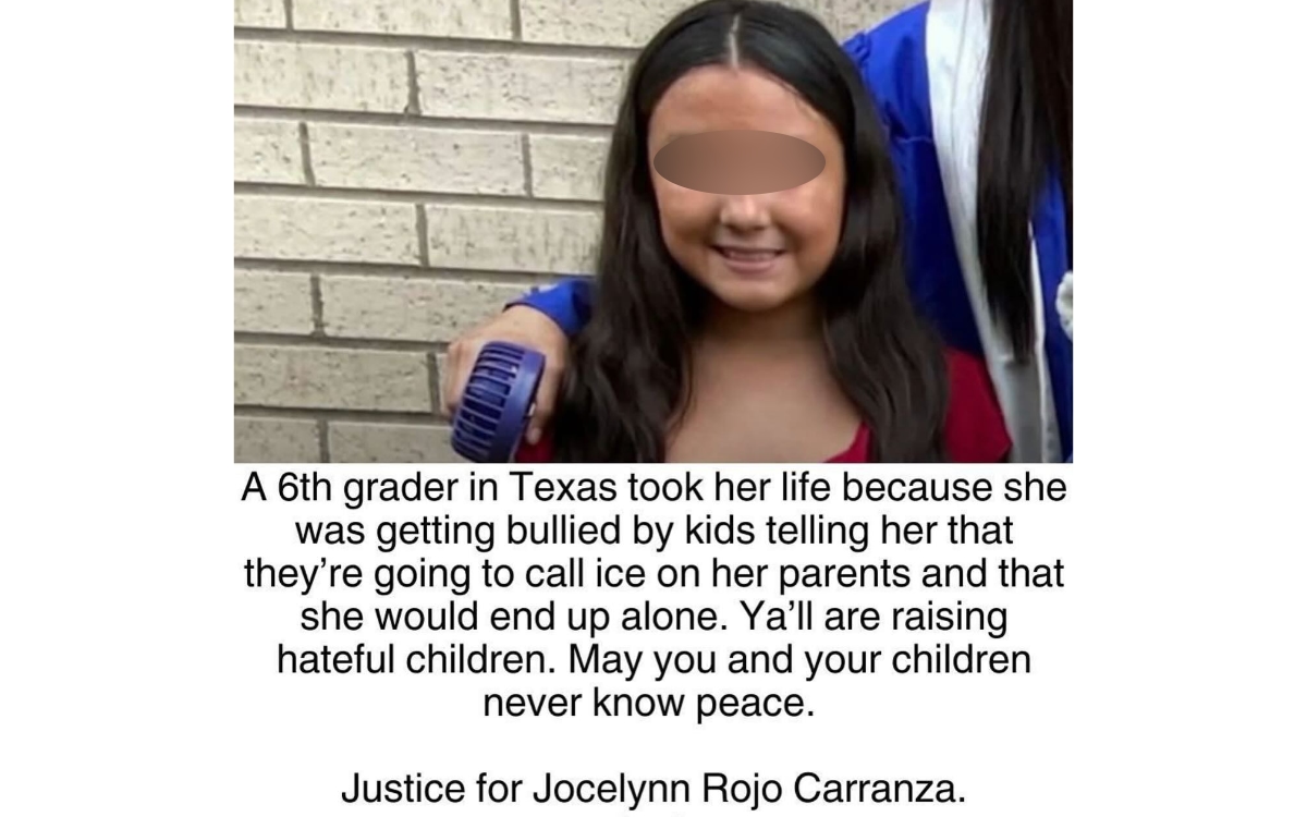 Tragedia en Texas: Niña latina se suicida tras amenazas de deportación de sus compañeros