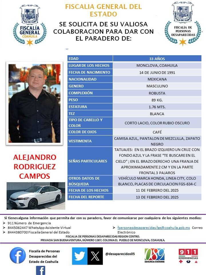 Busca FGE a joven