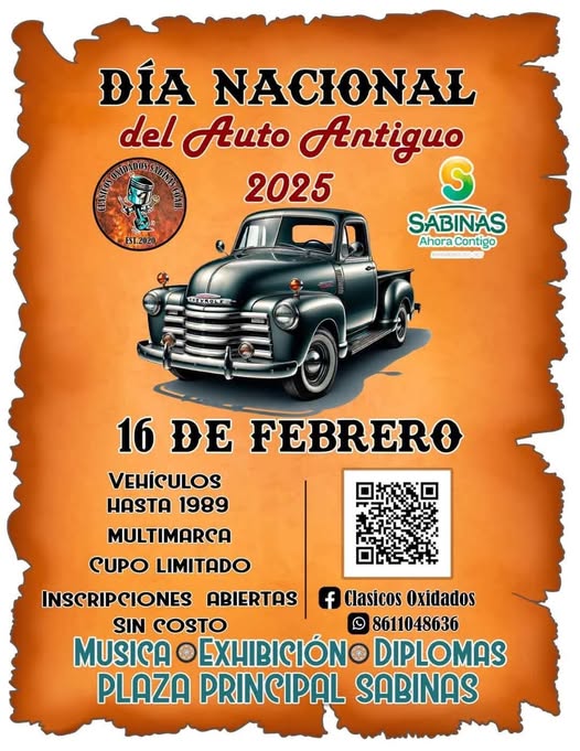 Exhiben hoy autos clásicos en Sabinas