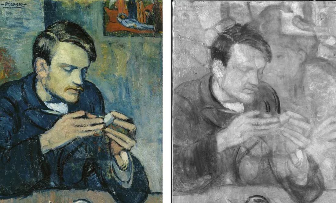 Hallan un retrato oculto de Picasso bajo una obra de sus pinturas del periodo Azul