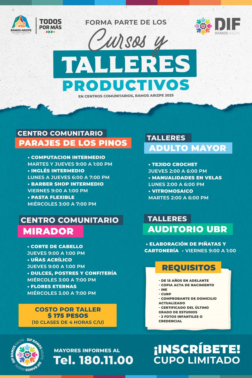 Invitan en Ramos Arizpe a participar en los cursos y talleres productivos