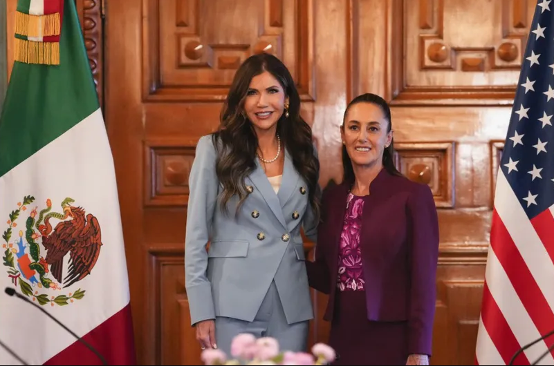 Kristi Noem pidió a Sheinbaum más control en frontera con Guatemala y compartir datos biométricos