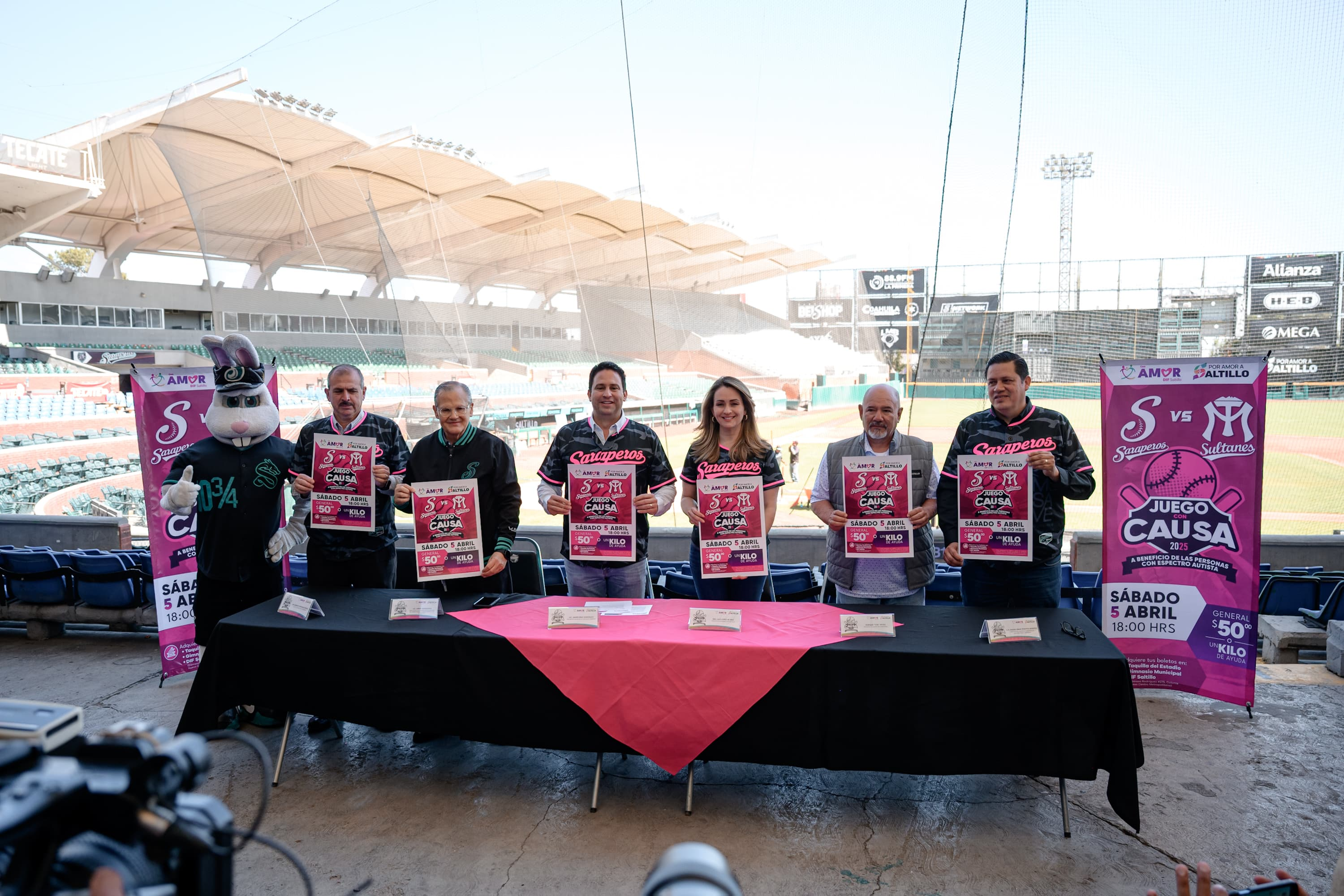 Presentan Javier y Luly Juego con Causa 2025 de los Saraperos