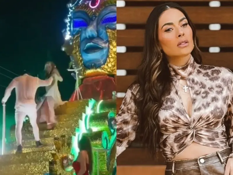Galilea Montijo sufre caída en carro alegórico durante Carnaval de Mazatlán