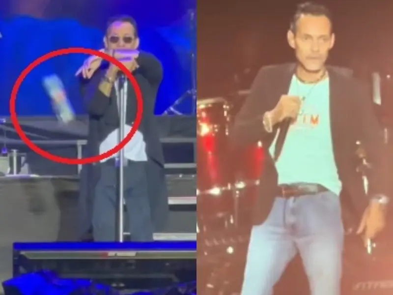 Marc Anthony se molesta tras recibir botellazo en concierto; «que tenga los coj…»