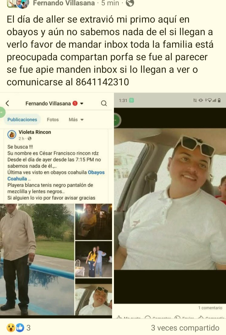 Encuentran sin vida a hombre desaparecido
