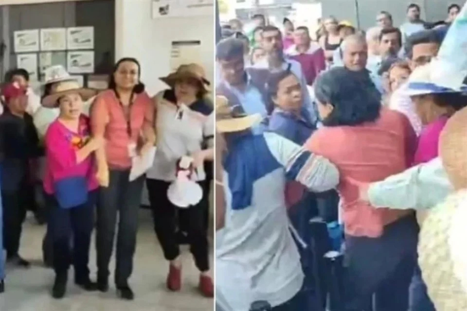 Irrumpen campesinos en SAT de Puebla y retienen a empleada