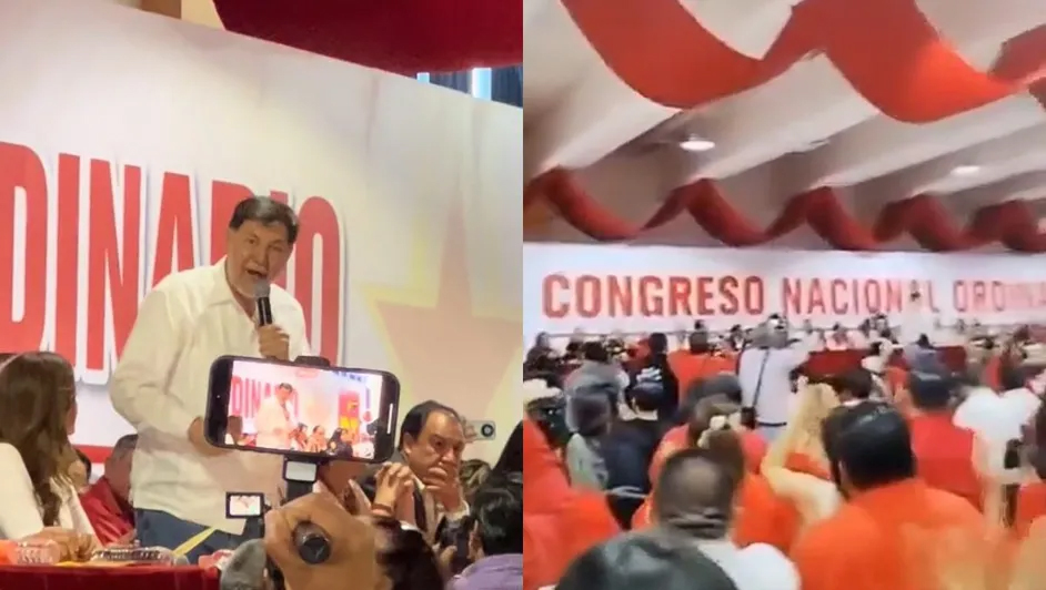 Abuchean a Noroña en Congreso Nacional del PT