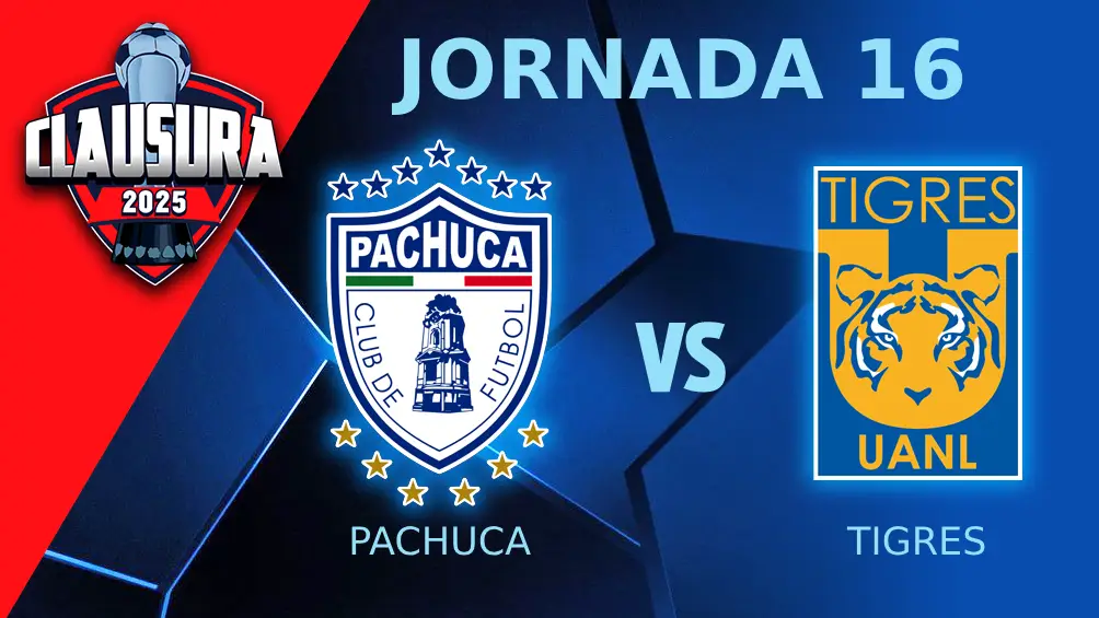 Pachuca vs Tigres ¿Dónde y a qué hora ver el partido de Jornada 16 del CL25?